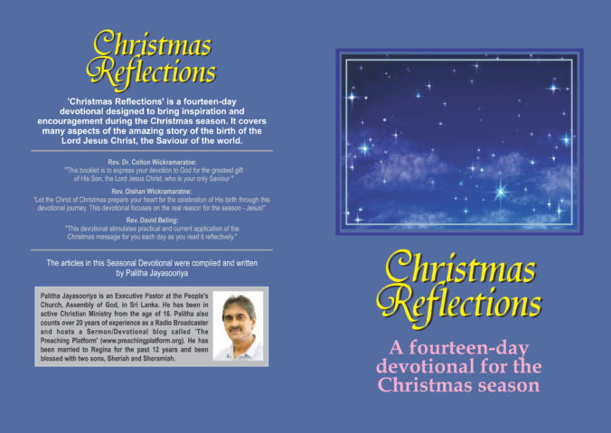 Christmas Reflections - A 14 Day Devotional for the Christmas Season. Available on Amazon now. 