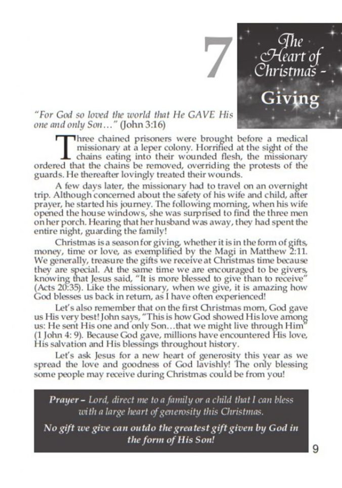 Devotional : The Heart of Christmas - Giving 9 page-7